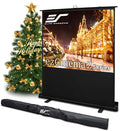 Elite Screens ezCinema 2, Portable Manual Floor Pull Up Scissor Backed by EliteScreensInc