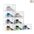 KEFA XL Shoe Storage Box Organizer, 8 Pack Shoe Boxes Clear Plastic Stackable by KEFASTORAGEBOX
