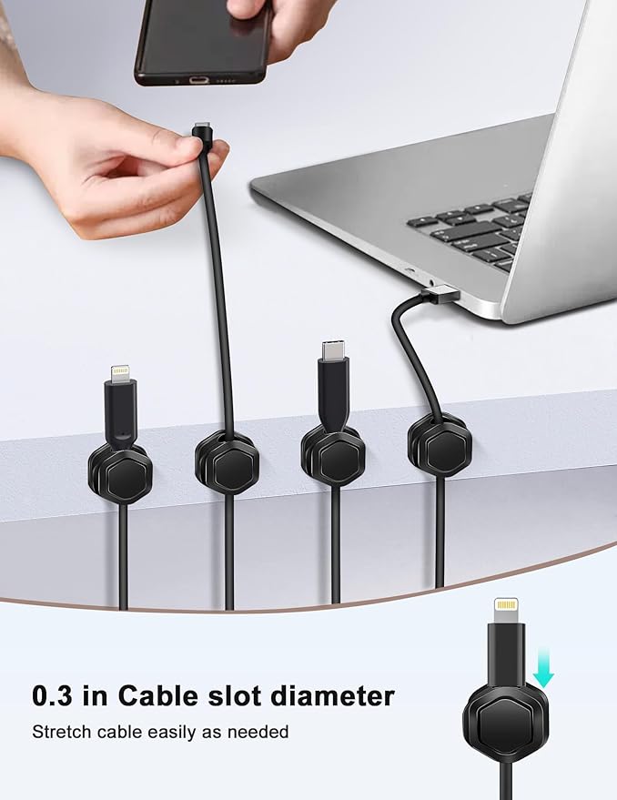Cord Holder - Cable Clips - Cord Organizer - Image 2