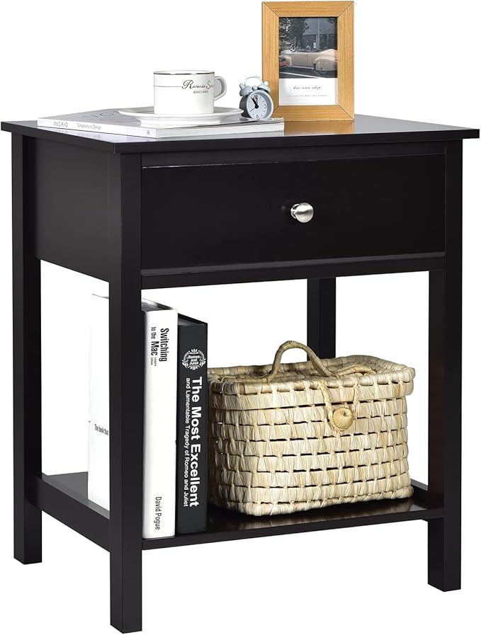 Giantex Nightstand, Wood End Table by Giantex