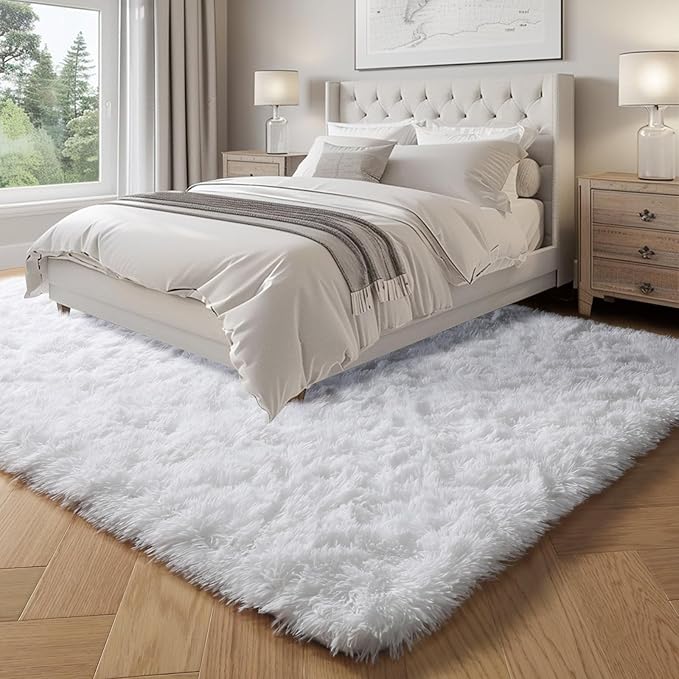 PAGISOFE Soft Comfy White Area Rugs - Image 9