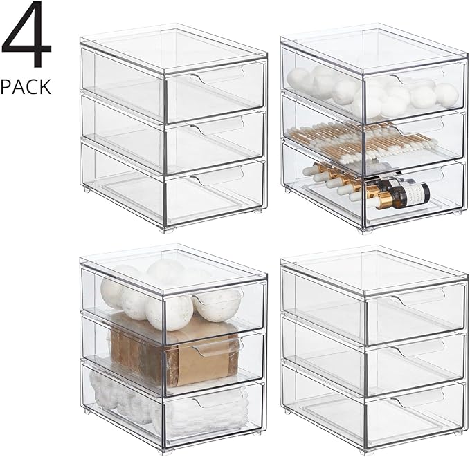 mDesign Plastic Stackable Organizer - Image 4