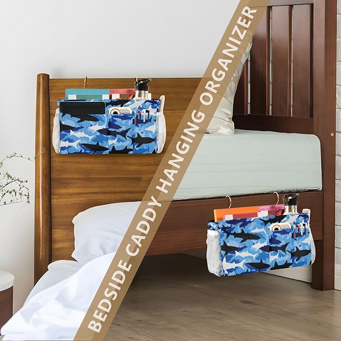 Bedside Caddy Hanging Bunk Bed Caddy Bed Organizer Hanging Pocket - Image 7