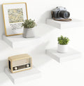 Axeman Square Floating Shelves for Wall, 4 Pack Wall Mounted Floating Shelf by Axeman