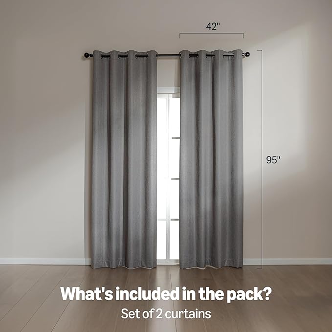 Amazon Basics Faux Linen Blackout Curtains - Image 5