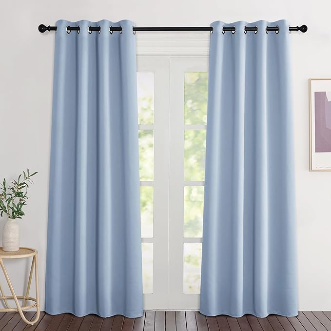 NICETOWN Vintage Blue Blackout Curtains by NICETOWN