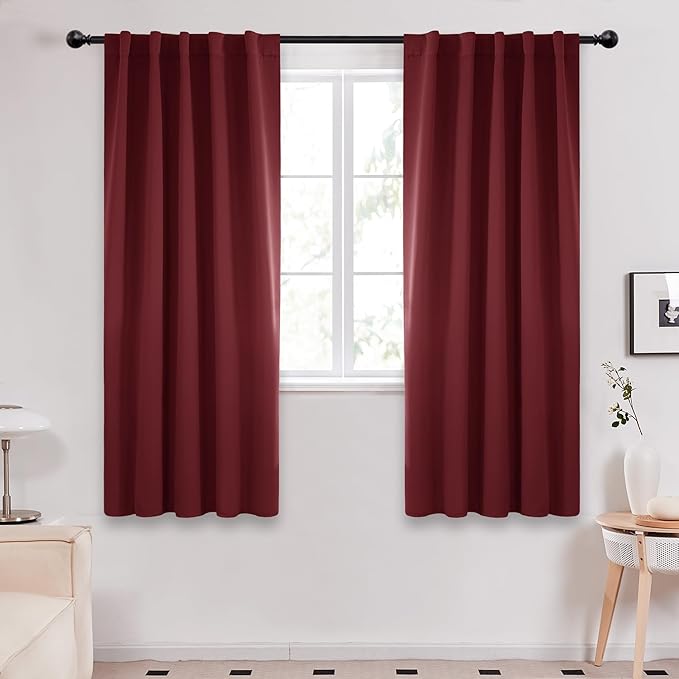 Deconovo Blackout Curtains, Thermal Insulated, W42 x L72 2 Panels, Back Tab by Deconovo