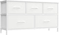 SONGMICS Dresser for Bedroom, Chest of Drawers, 5 Non-Woven Fabric Drawers by SONGMICSbySONGMICSHOME