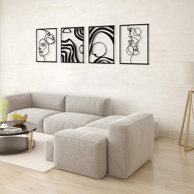 Art3d Metal Wall Art, Line Art Wall Décor, Life and Romance Story theme - Image 4