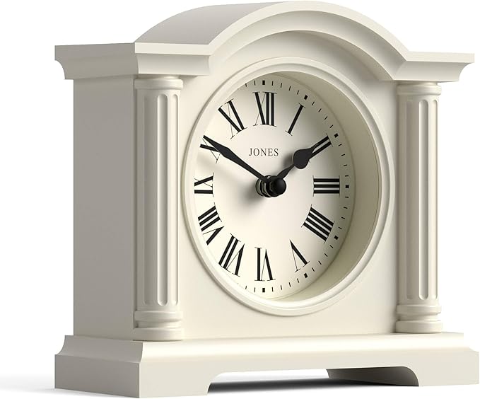 JONES CLOCKS® Kensington Mantel Clock | Classic Arch top Clock | Pale Cream | - Image 2