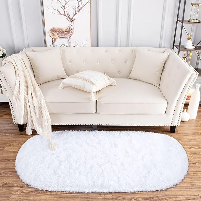 Noahas Ultra Soft Fluffy Bedroom Rugs Kids Room Carpet Modern Shaggy Area Rugs - Image 2