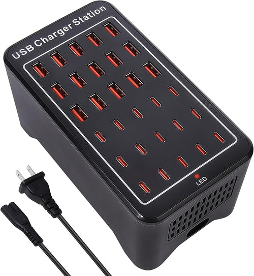 150W USB Charging Station, 30-Port USB C Charger Block, Smartphones by Yoodarmx