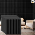 Nuanchu 90 Pcs 3D Slat Wall Panels 12 x 12 Inch PVC Fluted Textured Panel by Nuanchu