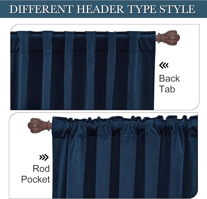 RYB Home Velvet Curtains for Sliding Door - Image 3