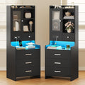 ADORNEVE Black Night Stand Set of 2 by ADORNEVE