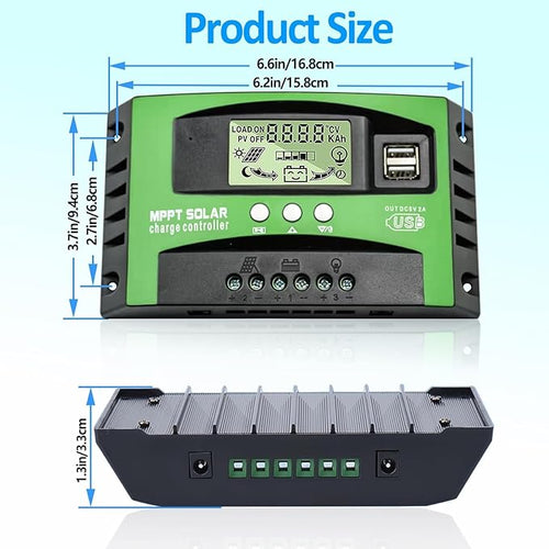 100A MPPT Solar Charge Controller 12v/24v Current Auto Focus MPPT Tracking - Image 2