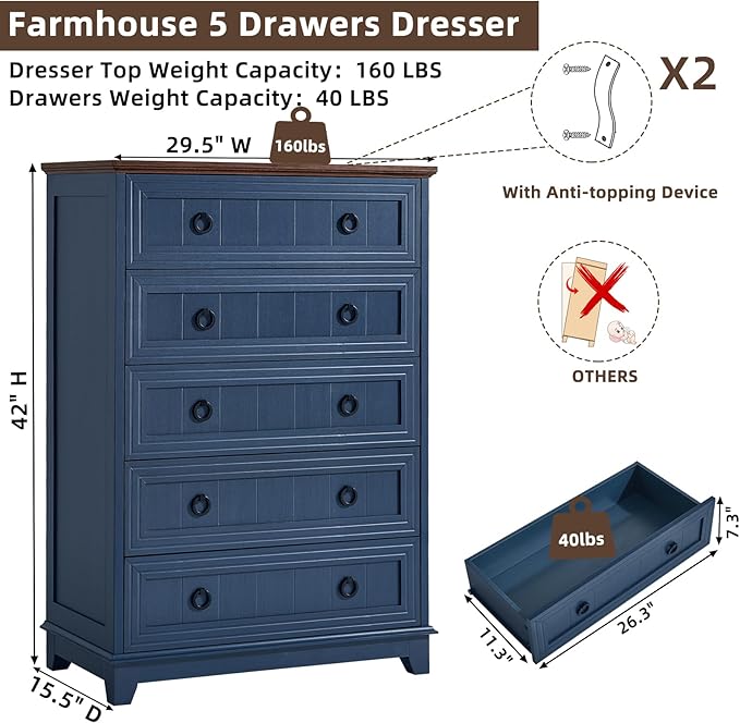 Farmhouse Chest of Drawers - Image 2