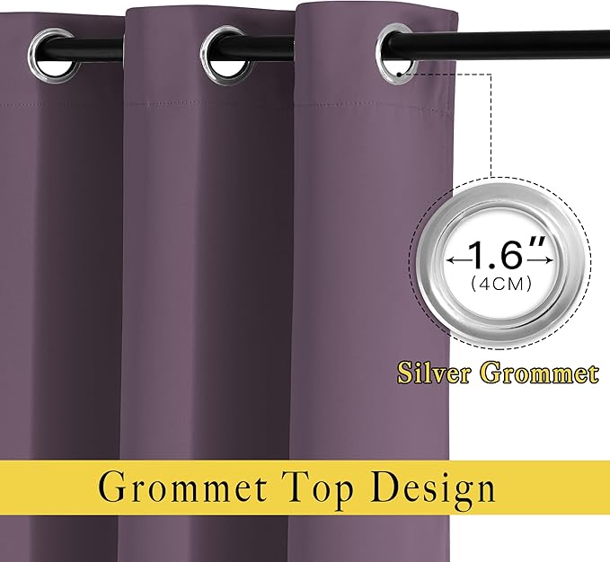 NICETOWN Plum Curtains for Living Room 84 inches Long - Image 2