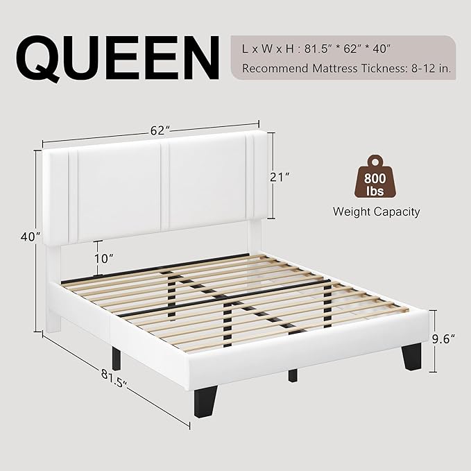 Upholstered Queen Size Bed Frame - Image 2