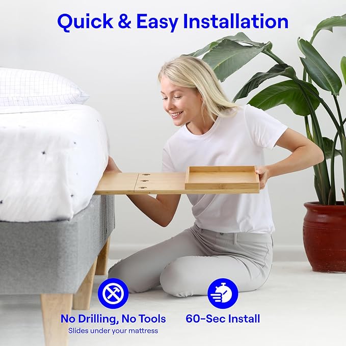 BedShelfie Bedside Shelf for Bunk Bed & Top Bunk, College Dorm Room & Loft - Image 5