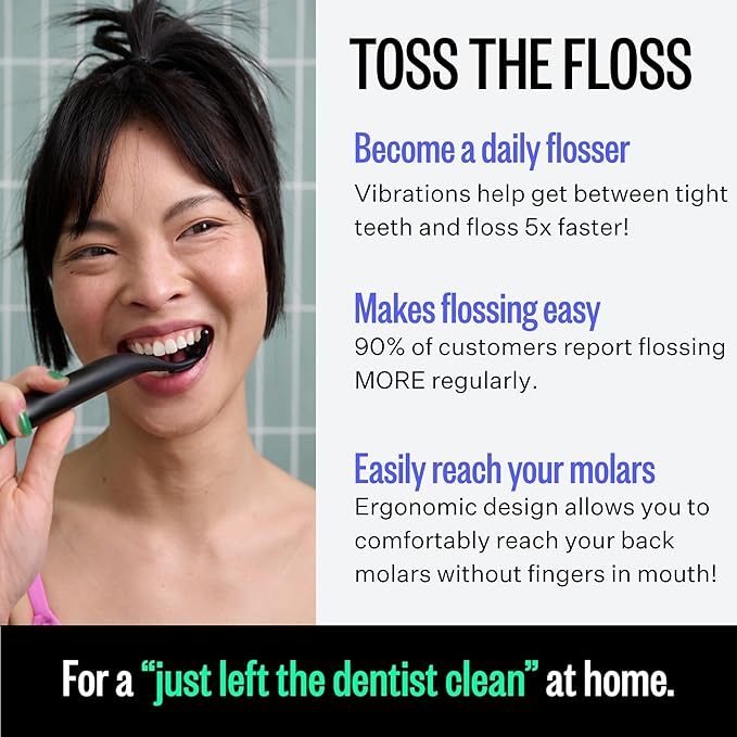 FLAUS Electric Flosser 3 Speeds + 45 Refill Heads Water Flosser Alternative - Image 5
