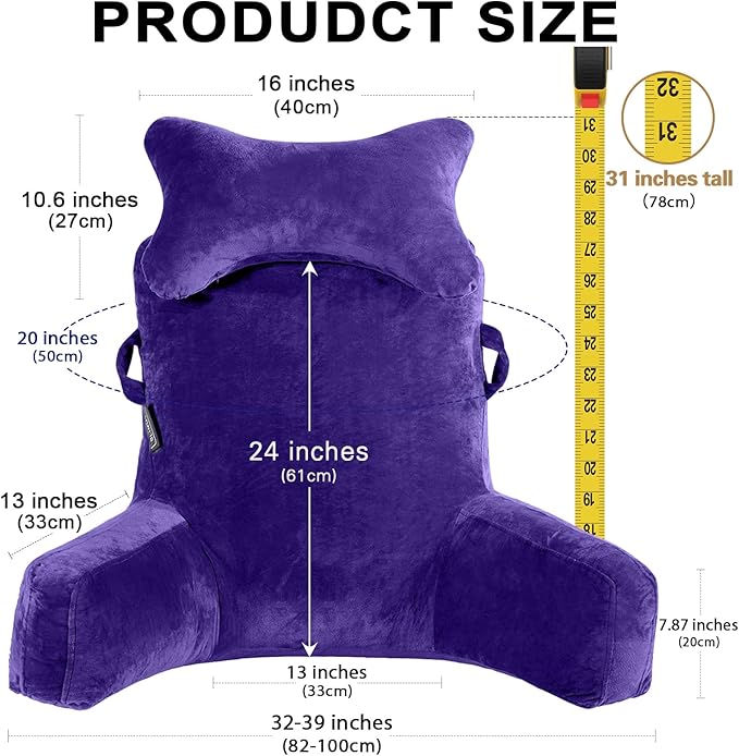 Reading Pillow-Extra Large 31" Bed Rest Pillow - Image 4