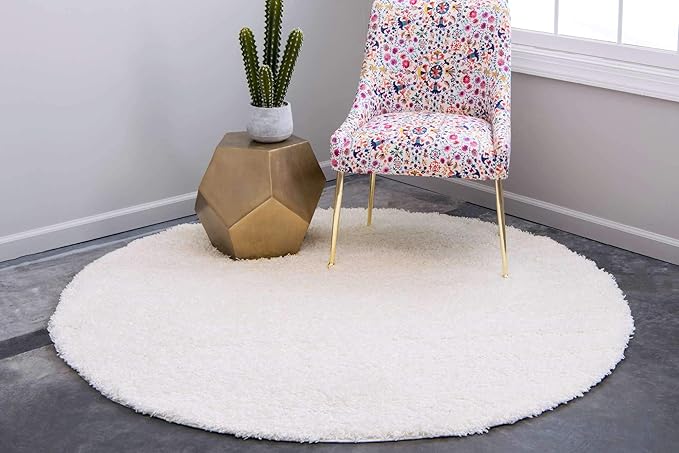 Unique Loom Solid Shag Collection Area Rug - Image 2
