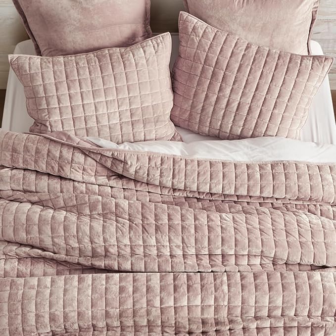 RECYCO Luxury Velvet Quilt Set King Size Bedding Sets, Ultra Soft Velvet - Image 3