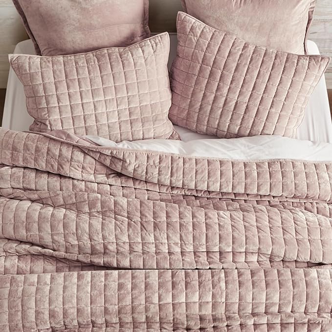 RECYCO Luxury Velvet Quilt Twin/Twin XL Size Bedding Set, Ultra Soft Velvet - Image 2