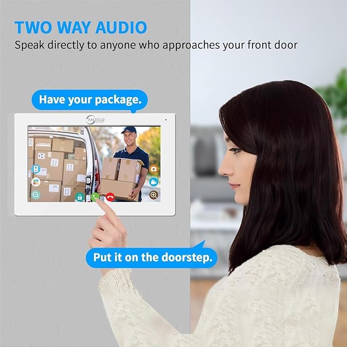 Wired Video Door Phone Apartment Intercom System, 7 Inch Touch Monitor - Image 4