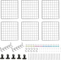 Feadily 6 Pack Metal Grid Panel, 13.8" x 13.8" Black Wire Grid Wall Organizer by Feadily