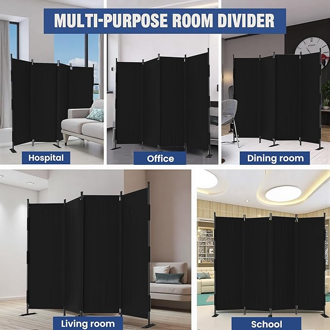 Room Divider, Upgraded Privacy Screen Highly Secretive, 4 Panel Portable Room - Image 7