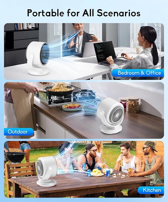 let'me Table Fan, 100-Speed Desk Fan - Image 8