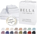 Bella Coterie 6 Piece Luxury Bamboo Viscose King Size Sheet Set | 100% by BC