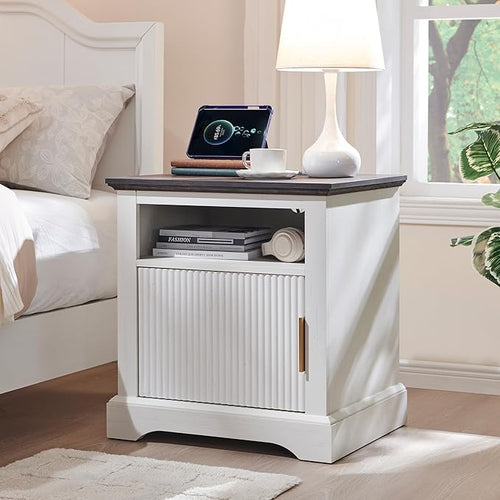 22" Large Fluted Nightstand by wow97EnrichYourLivingspace