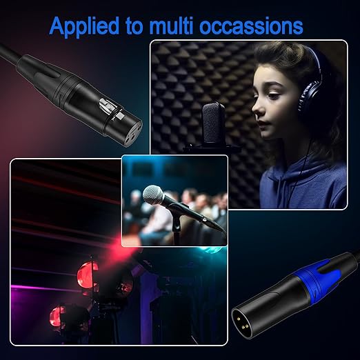 LanSenSu XLR Splitter Cable, 1 Female to 2 Male Patch Y Cable Balanced - Image 9