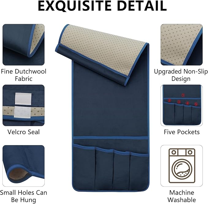 WETRBWEH TV Remote Control Holder Couch Caddy, Non-slip Bedside Caddy Organizer - Image 5