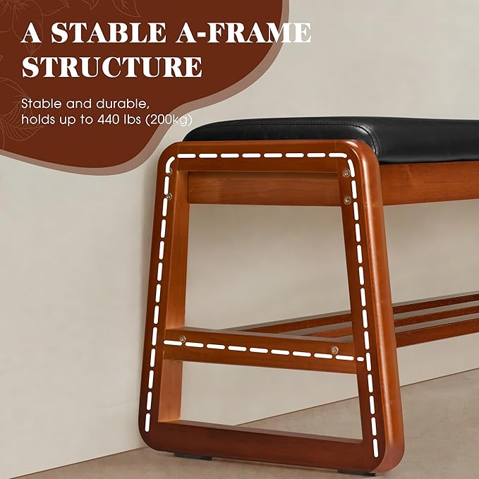 HABUTWAY Solid Wood Shoe Rack - Image 7