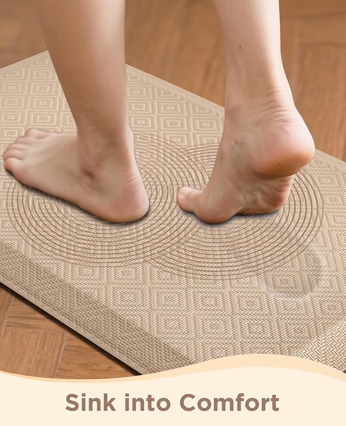 Ophanie Kitchen Mats for Floor, 3/4 inch Thick, 17x24 Anti Fatigue Cushioned Mat - Image 2