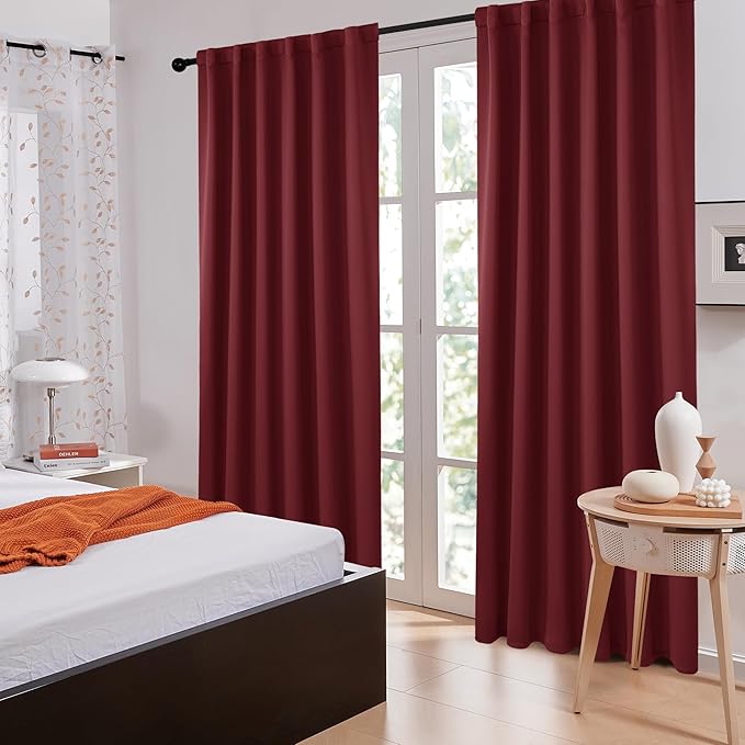 Deconovo Rod Pocket and Back Tab Curtains Thermal Insulated Window Draperies - Image 4