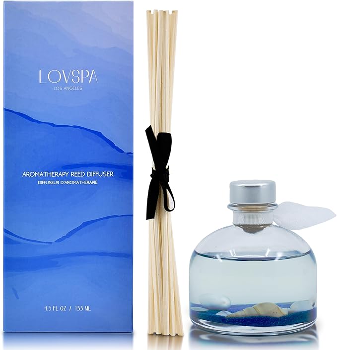 LOVSPA Reed Diffuser Set, Escape Beach Getaway Scented Oil Diffuser - Image 2