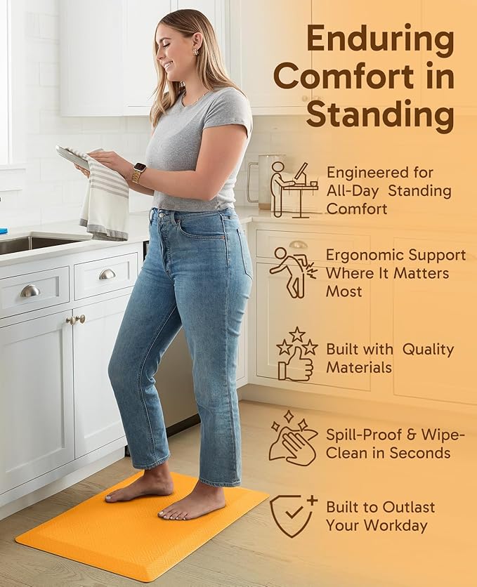 Ophanie Kitchen Mats for Floor, 3/4 Inch Thick Kitchen Rugs, Waterproof - Image 3