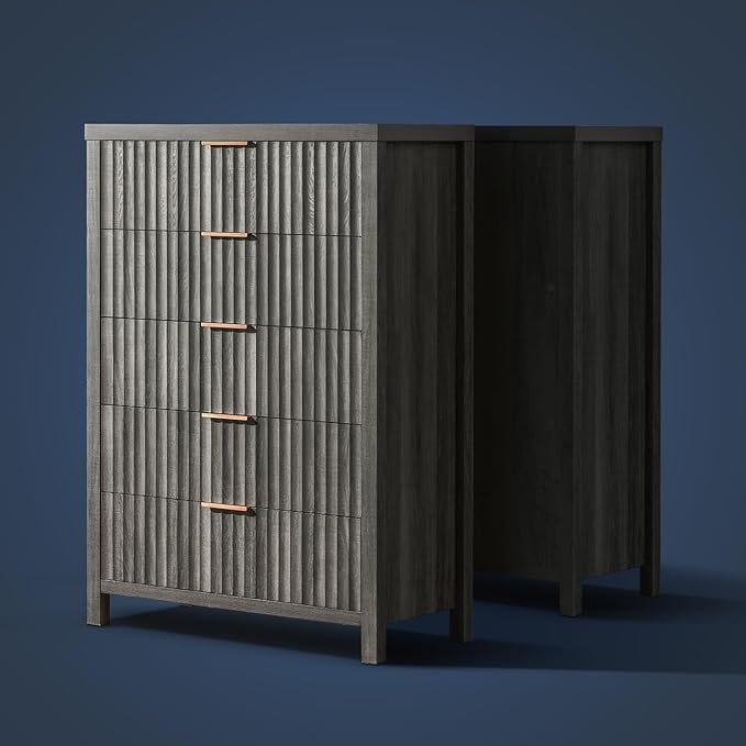 5 Drawers Dresser for Bedroom, 44 Inches Tall Modern Bedroom Dressers, Chest of - Image 8
