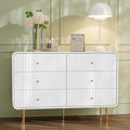 HLR Fluted 6 Drawers Dresser, Dresser TV Stand, Wood Dressers & Chest of Drawers by HomeDeservesaRelaxLiving