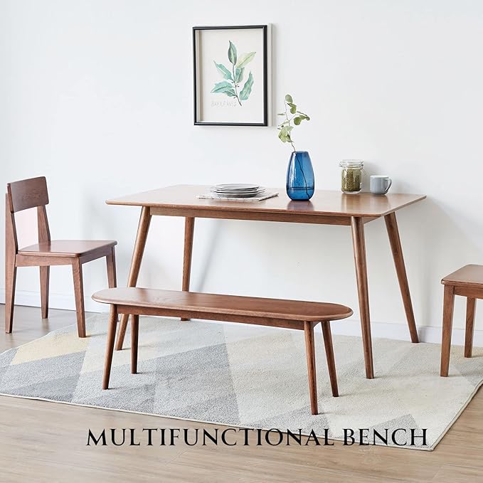 100% Solid Oak Dining Bench, Wood Bench - Image 7