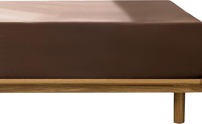 MooMee Fitted Bottom Sheet Only 100% Washed Cotton Linen Like Textured - Image 4