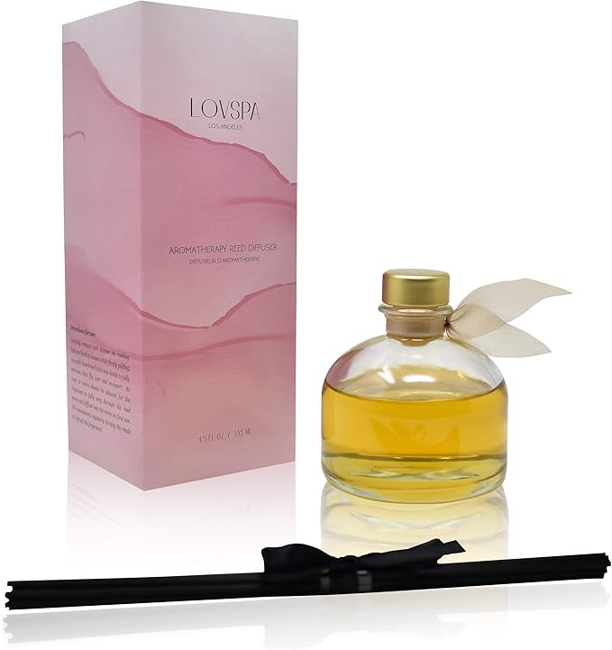LOVSPA Reed Diffuser Set, Sandalwood & Amber Scented Oil Diffuser - Image 5