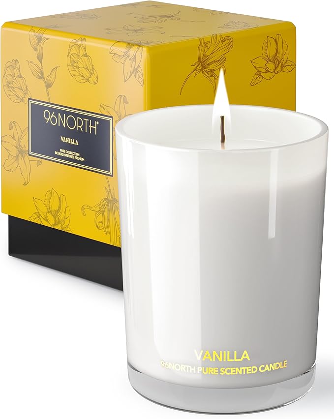 96NORTH | Pure Vanilla Candle | 100% Natural Soy Wax | One Wick Jar Candle | by 96NORTH%C2%AE