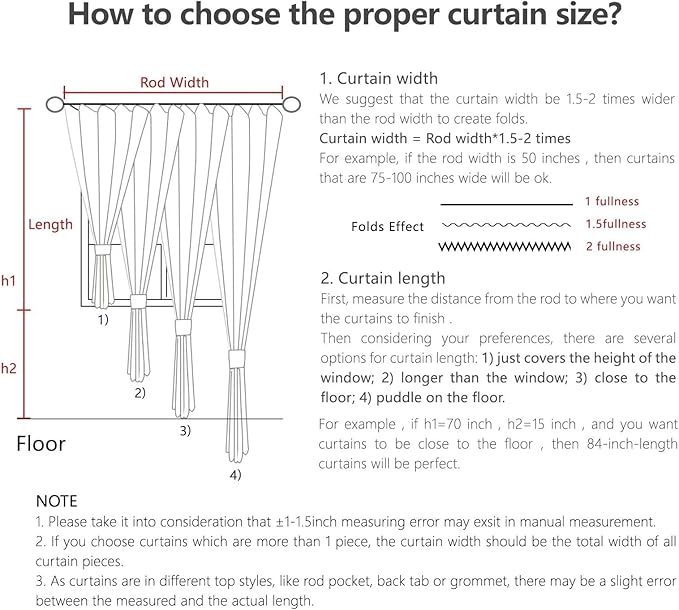 Joydeco Customized Curtains, 100% Blackout Curtains - Image 9