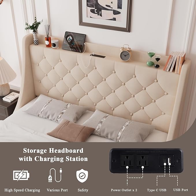 Feonase Upholstered Full Size Bed Frame - Image 4